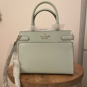 Kate spade staci medium satchel I’m crystal blue rare color
